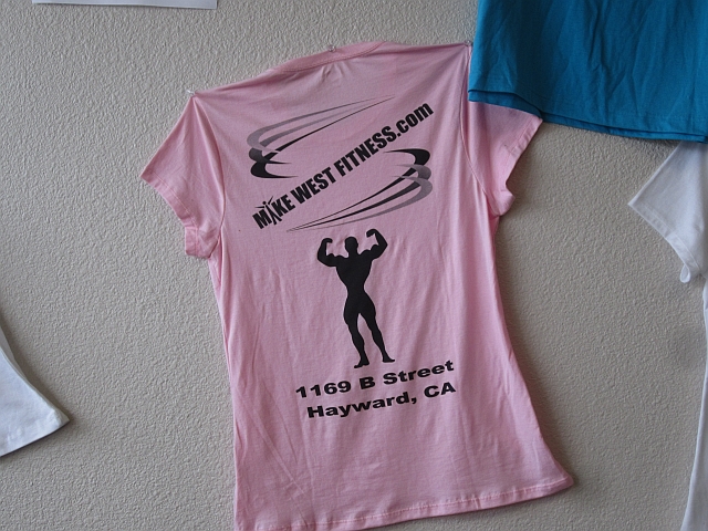Women pink t-shirt logo on back